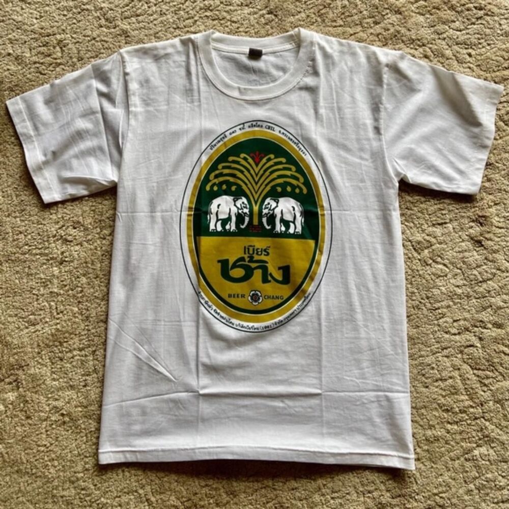 Thai Beer Chang X-large Men's White T-shirt